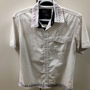 This is a custom embroidered shirt that is one of a kind